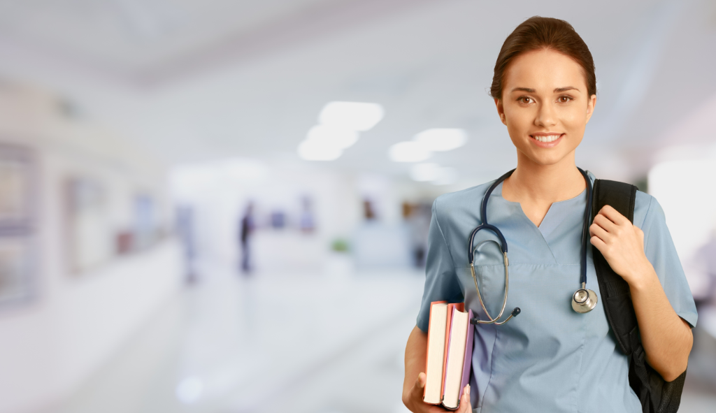 Nurse with books 2022